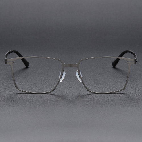 Rectangle Titanium Glasses LE1133_Gunmetal