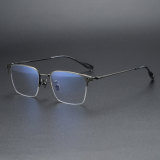 Half Rim Titanium Glasses LE1156_Gunmetal