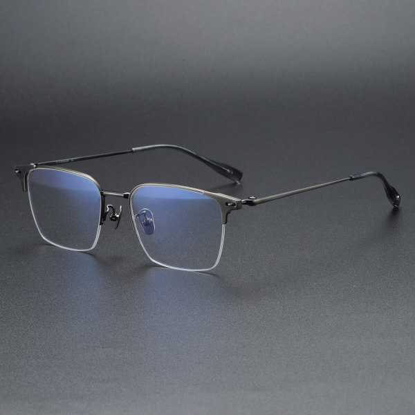 Half Rim Titanium Glasses LE1156_Gunmetal