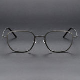 Square Titanium Glasses LE1142_Gunmetal
