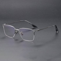 Square Titanium Glasses LE1158_Silver