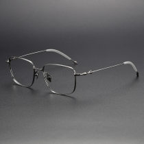 Square Titanium Glasses LE1139_Gunmetal
