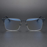 Half Rim Titanium Glasses LE1155_Blue