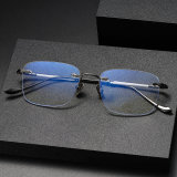 Rimless Titanium Glasses LE1147_Gunmetal