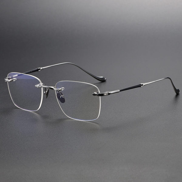 Rimless Titanium Glasses LE1147_Silver