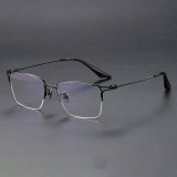 Square Titanium Glasses LE1158_Black