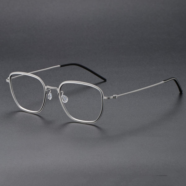 Square Titanium Glasses LE1142_Silver