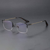 Square Titanium Glasses LE1158_Black - Gold