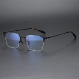 Half Rim Titanium Glasses LE1156_Black
