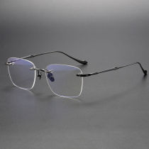 Rimless Titanium Glasses LE1147_Gunmetal