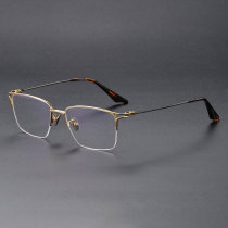 Square Titanium Glasses LE1158_Gold
