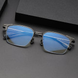 Half Rim Titanium Glasses LE1156_Gunmetal