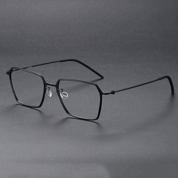 Square Titanium Glasses LE1124_Black