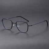 Square Titanium Glasses LE1126_Blue