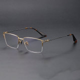 Half Rim Titanium Glasses LE1121_Gold