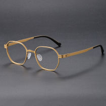 Geometric Titanium Glasses LE1127_Gold