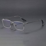 Half Rim Titanium Glasses LE1121_Silver