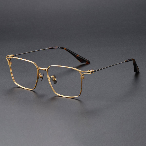 Square Titanium Glasses LE1112_Gold