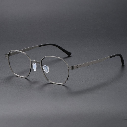 Geometric Titanium Glasses LE1127_Gunmetal