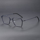 Square Titanium Glasses LE1124_Blue