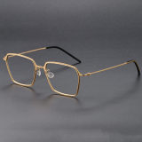 Square Titanium Glasses LE1124_Gold