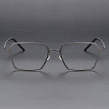 Square Titanium Glasses LE1124_Gunmetal