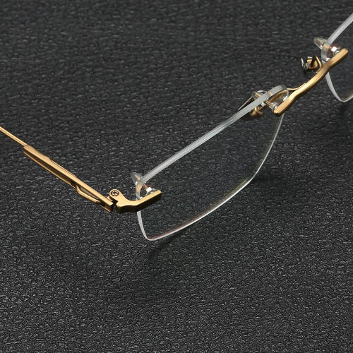 Rimless Titanium Glasses LE1323_Gold