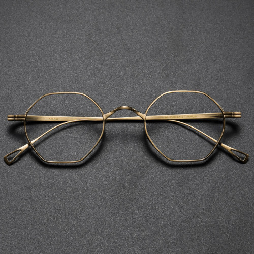Geometric Titanium Glasses LE1325_Gold