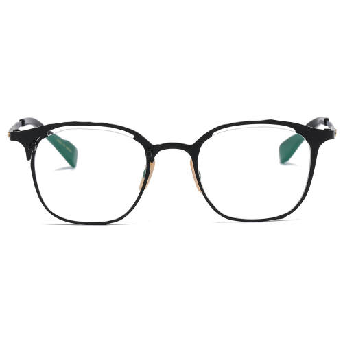 Square Titanium Glasses LE1286_Black Frame