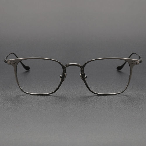 Square Titanium Glasses LE1327_Gunmetal