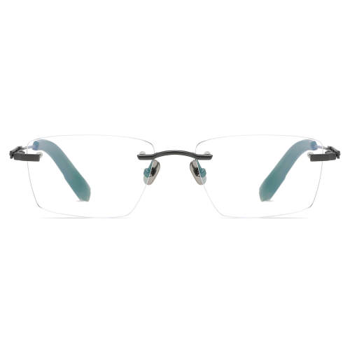 Rimless Titanium Glasses LE1323_Gunmetal