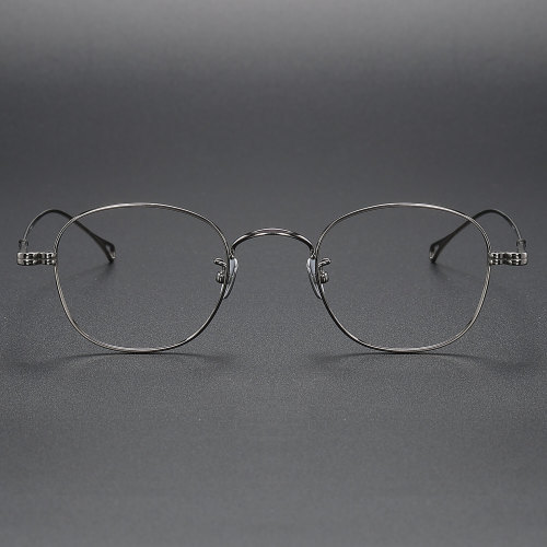 Oval Titanium Glasses LE1214_Gunmetal