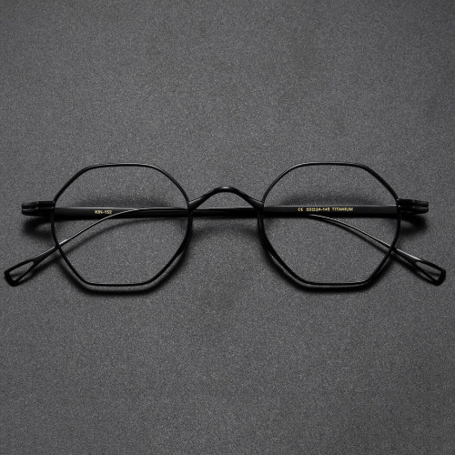 Geometric Titanium Glasses LE1325_Black
