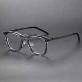 Square Acetate Glasses LE1181_Clear Gray