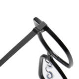 Square Acetate & Titanium Glasses LE1283_Black