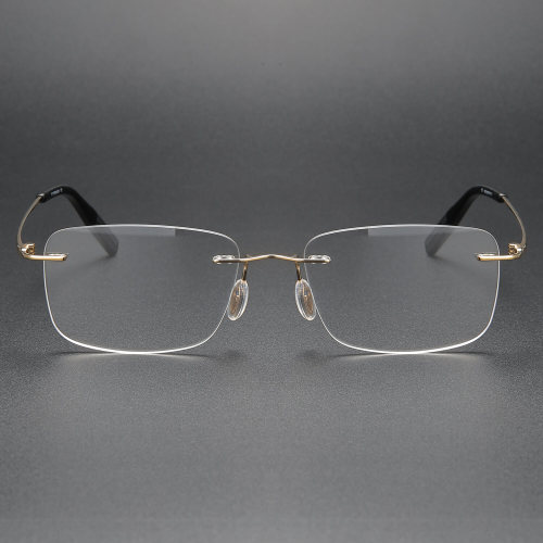 Rimless Titanium Glasses LE1319_Gold