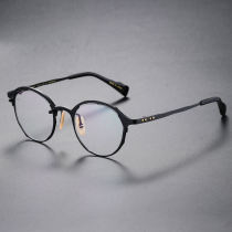 Round Titanium Glasses LE1275_Black Round Titanium Glasses LE1275_Black