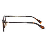 Square Titanium Glasses LE1190_Red Brown Frame & Red Tortoise Rim