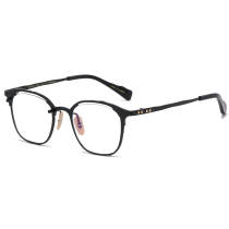 Square Titanium Glasses LE1286_Black Frame