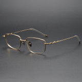 Rectangle Titanium Glasses LE1289_Gold