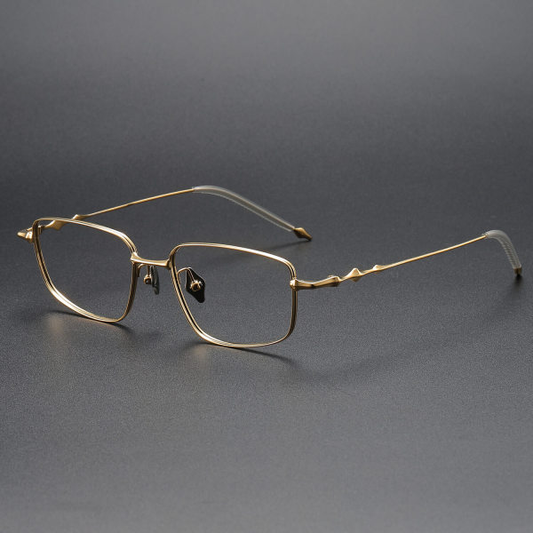 Rectangle Titanium Glasses LE1289_Gold