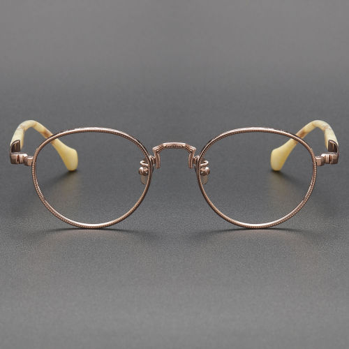 Oval Titanium Glasses LE1328_Pink - Gold