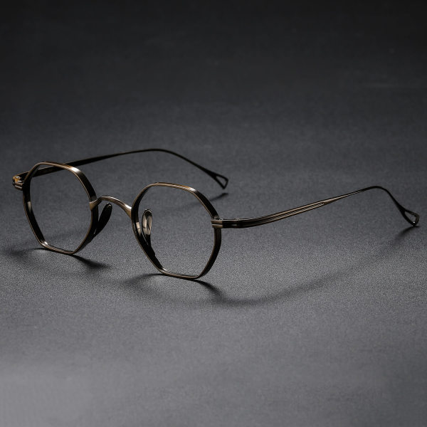 Geometric Titanium Glasses LE1325_Bronze