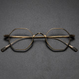 Geometric Titanium Glasses LE1325_Bronze Front View