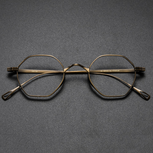 Geometric Titanium Glasses LE1325_Bronze