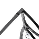 Square Acetate & Titanium Glasses LE1252_Black
