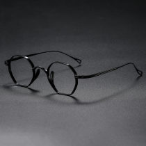 Geometric Titanium Glasses LE1325_Black Geometric Titanium Glasses LE1325_Black