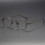 Oval Titanium Glasses LE1214_Bronze