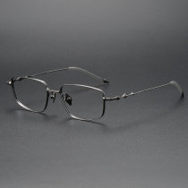 Rectangle Titanium Glasses LE1289_Gunmetal