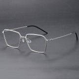 Square Titanium Glasses LE1124_Silver